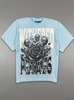 Rebel Minds T-Shirt - Withered Petals Crop Tee - Light Blue - 610-11132