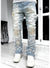 Guapi Jeans - Logos Stacked Denim - Powder Blue - GUAP31