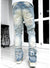 Guapi Jeans - Logos Stacked Denim - Powder Blue - GUAP31