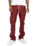 Makobi Track Pants - M1625 Sartoni Nylon Stacked - Burgundy