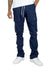 Makobi Track Pants - M1625 Sartoni Nylon Stacked - Navy