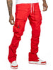 Makobi Track Pants - M1625 Sartoni Nylon Stacked- Red