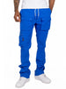 Makobi Track Pants - M1625 Sartoni Nylon Stacked- Royal