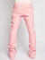 Politics Jeans - Baldwin - Pink  - Stacked Applique Denim  - 501