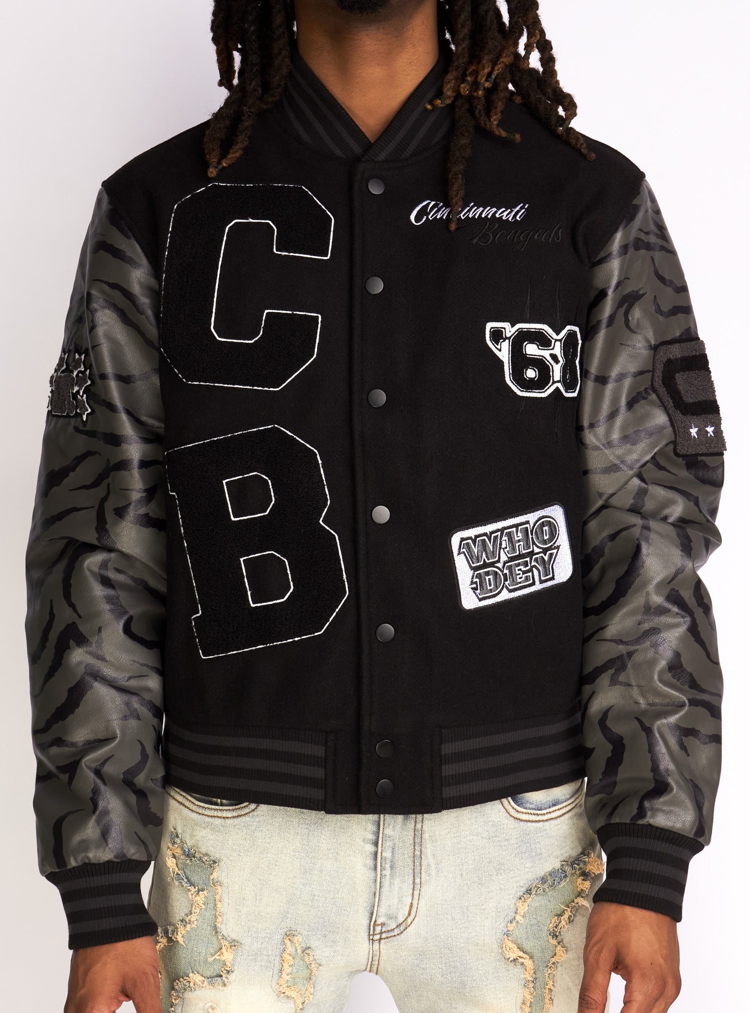 Cincinnati Bengals Varsity Black Jacket - Jacket Makers