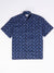 Lacoste Polo - Vintage Lettered Logo Print Button Down - Navy Blue-166 - CH5793 51 F65