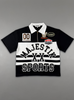 Majestik Polo T-Shirt - Pique Cut & Sew - Rhinestones - Black- SH26105