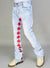 NME Jeans - Pryor - Stacked Light Blue And Red - 502