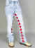 NME Jeans - Pryor - Stacked Light Blue And Red - 502