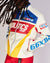 Politics Jacket - Leather Moto Racing - Beloved - White And Blue  - 575