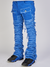 Majestik Jeans - Nirvana Rip and Frayed Stacked Pants - Royal Blue - DL2260