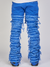 Majestik Jeans - Nirvana Rip and Frayed Stacked Pants - Royal Blue - DL2260