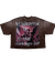 Rare Peace T-Shirt - Crop - Dark Brown - RT5040