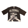 Highly Undertd T-Shirt - Blessings Earned 3\4 Sleeve - Black - HF5503