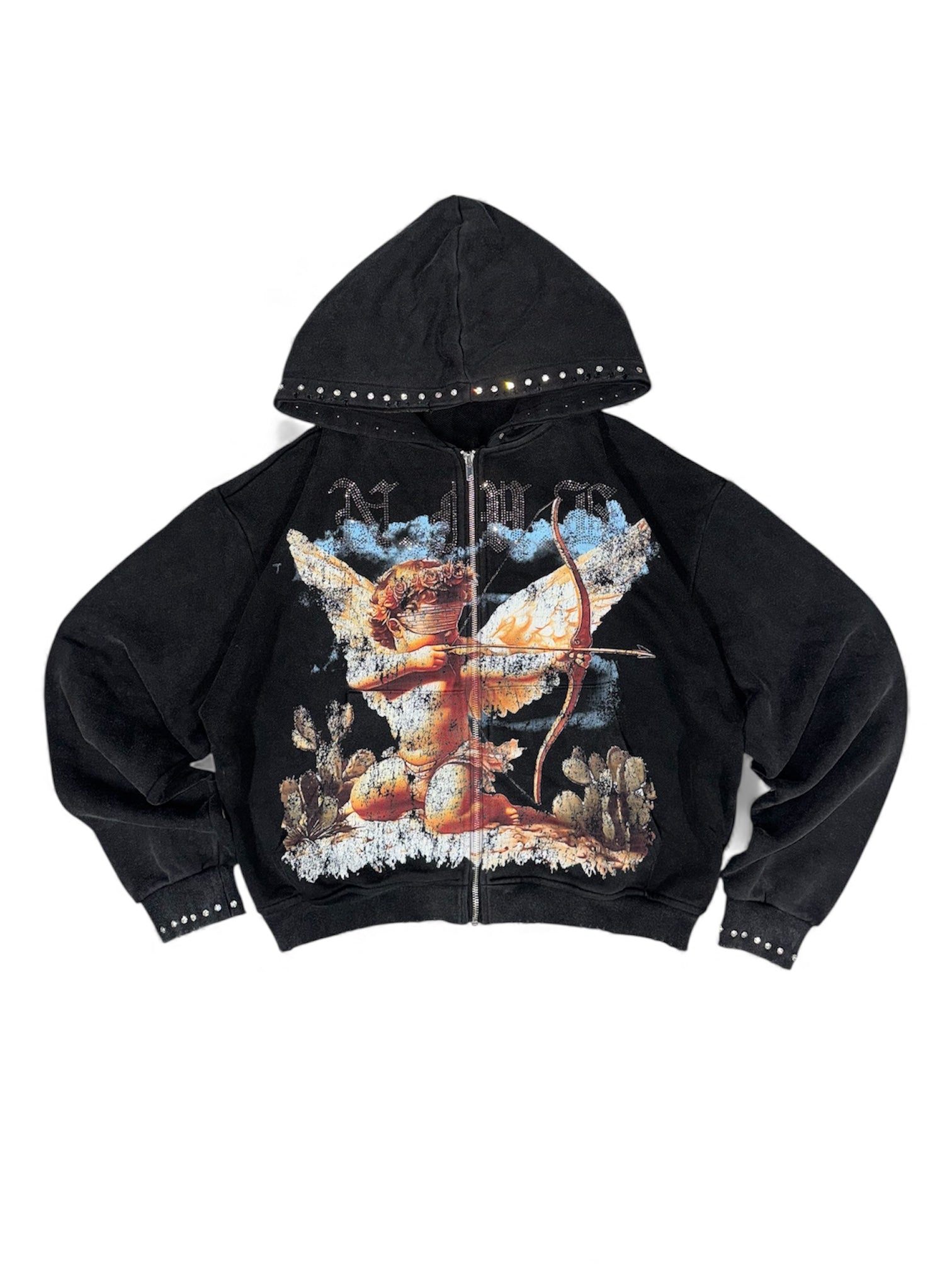 NME Zip Up Hoodie - Sky-Black - 748 – Vengeance78