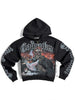 NME Hoodie - Rivet Zip - Washed Black - 364