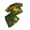 Rebel Minds Short Set - Flaming RM Interlock - Olive - 610-11156