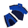 Rebel Minds Short Sets - Color Block Crop - Blue- 610-14731