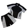 Rebel Minds Short Sets - Color Block Crop - Black - 610-14730