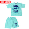 Rebel Minds KIDS SHORT SET - Faith Over Fear -Mint - 61211834