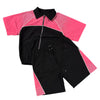 Kindred Short Set - Rhinestone Nylon Track Set - Black/Pink-KD2236S