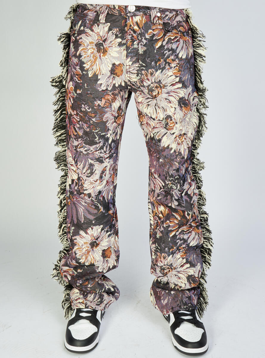 Politics Jeans - Woven Stacked With Frey - Purple Jacquard - Donovan 504