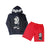 Rawyalty Short Set - Cash Addicted Chenille Hoodie - Black and Red