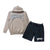 Rawyalty Short Set - Rawyalty White Chenille Hoodie - Tan And Black