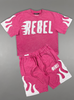 Rebel Minds Short Set - Rebel Flame - Pink - 610-11107