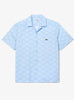 Lacoste Polo - Two-Tone Monogram Print Button Down - Blue-HBP - CH7882 51 FV2