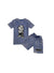 Rawyalty Kids Short Set - Cash Addict - Blue Wash