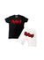 Rawyalty Short Set - Drip Raw - Black Red And White