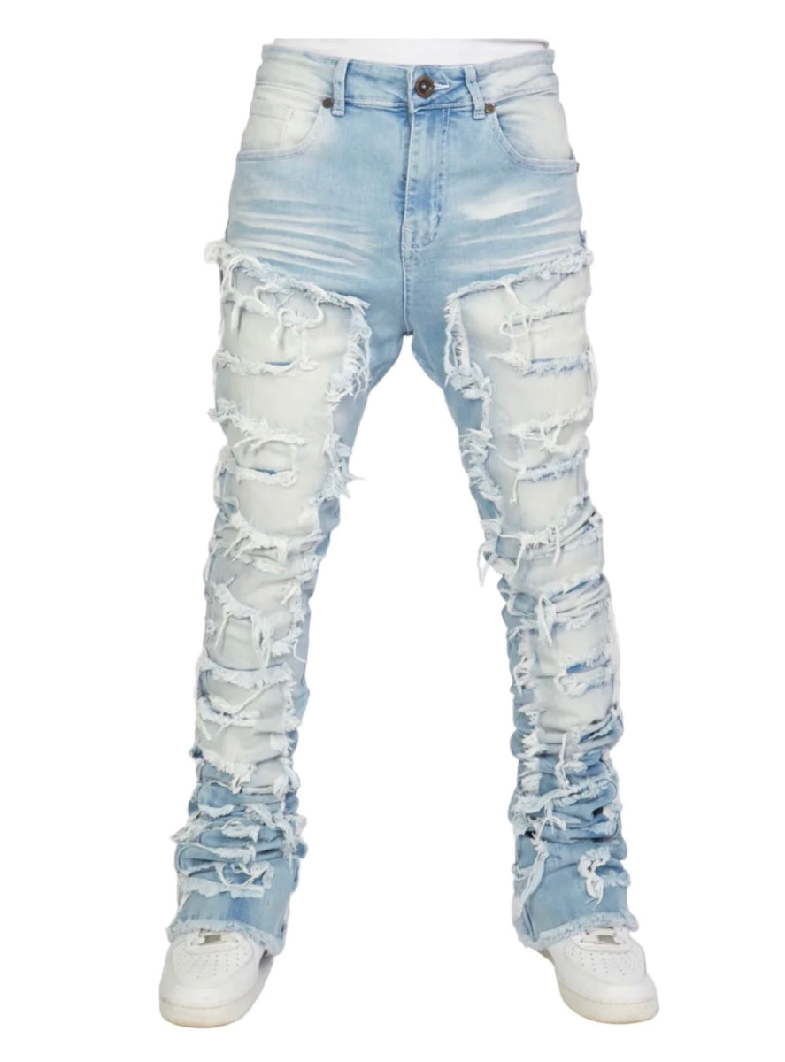 Focus Jeans - Distressed Super Stacked - Ice Blue - 3445C – Vengeance78