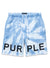 Purple-Brand Shorts - High Risk Jumbo Wordmark - Blue - P446-HSBJ323