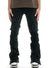 KDNK Jeans - Raw Edge Skinny Flare Cargo - Jet Black - KND4620