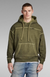 G-Star Hoodie - Garment Dyed Loose Pullover - Dark Olive - D24219