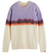 Scotch & Soda Sweater - Dropped Shoulder Fit Fuzzy Colorblock Pullover - Purple Off White Gradient - 174612