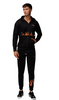 Roberto Vino Sweatsuit - Flame Hoodie & Pants - Black - RVHO3-FR-BK