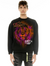 Cult Of Individuality Sweater - Crew Neck Fleece Sweater "King Of The Jungle " - Pirate Black - 624B10-FC80A