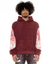 Cult Of Individuality Sweatshirt - Burgundy Tye Dye Pullover Sweatshirt - Vintage Merlot - 624B10-PH17A