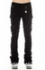 Cult Of Individuality Jeans - Hipster Nomad Cargo Jeans - Double Black - 624B11-HC4A