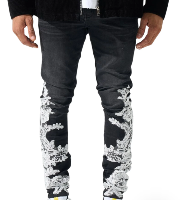 SERENEDE Jeans - Serenede Jeans - Garden Lace - BLK-WHITE-LACE