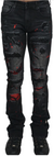 Ferrari Massari Jeans - STACKED DRIP-BLACK