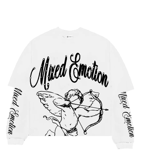MIXED EMOTION T-Shirt - “Blur” Thermal Long Sleeve-WHITE – Vengeance78