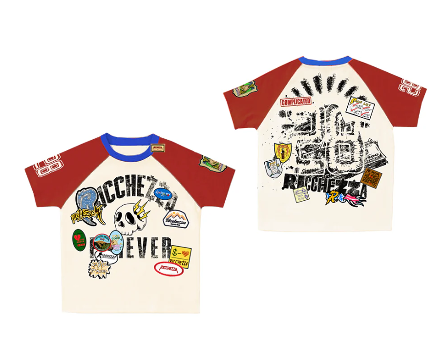 Ricchezza T-Shirt - Patch Tee - Creme - SP25-012 – Vengeance78