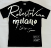 Roberto Vino T-Shirt - Milano Writing - Black- RV-T-71-SS25