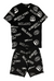 Roberto Vino Short Set - All Over Vino Boy Set - Black  - XL-RV-JS007-SS25