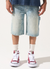 Serenede Shorts - Fortune Denim Shorts - Vintage Earth Blue Wash - MULTISTN