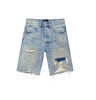 Purple-Brand - Shorts - Distressed Patch - Light Indigo - P059-FRPS325