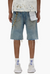 Purple-Brand - Shorts - Distressed Patch - Light Indigo - P059-FRPS325